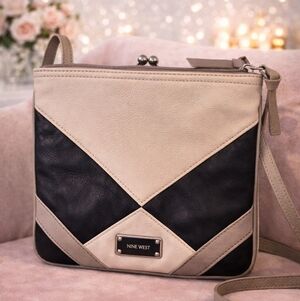Nine West Two-Tone Leather Crossbody Bag